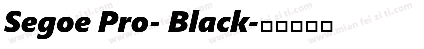 Segoe Pro- Black字体转换